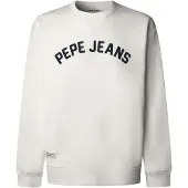 Pepe Jeans für Herren. PM5800146 Off-white Gio Sweatshirt (XL), Weiß, Lässig, Baumwolle