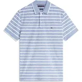 Tommy Hilfiger Cotton Linen Pique Polo Blue Jean/white Größe: M | Poloshirts Outlet | Herren | Weiß