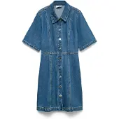 Vero Moda Jeanskleid "VMDAISY 2/4 SHORT DENIM DRESS NOOS" Baumwolle