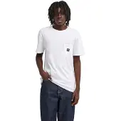 Element Sporttop "Icon Label Pocket", Herren, Gr. M, weiß (optic weiß), Obermaterial: 100% Baumwolle., Tops Sporttop