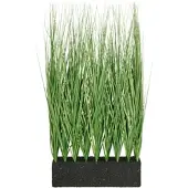 Creativ Green Kunstgras "Raumteiler Miscanthusgras", grün, B:38cm H:80cm T:12cm, Kunststoff, Kunstpflanzen, Kunstgras, in UV-beständiger Ausführung