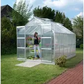 KONIFERA Gewächshaus "Calisto 9900", silber (silberfarben), B:254cm T:379cm, Gewächshäuser, Gewächshaus