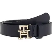 Tommy Hilfiger Ledergürtel "TH LOGO 2,5 cm breit" mit Monogramm-Schließe