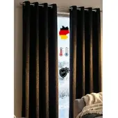 Wirth 1100000002199 "Trondheim B" Gr. 8, schwarz, B:172cm H:160cm, Chenille, Polyacryl, Gardinen, 1100000002199