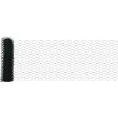vidaXL Sechseckzaun mit Pfosten 10 x 0,5 m PVC-beschichteter Stahl