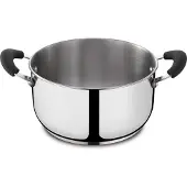 Lagostina Gioiosa, Rund, Edelstahl, Aluminium, Edelstahl, Aluminium, Schwarz, Bakelit