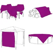 vidaXL Transparente Plane mit Ösen 12x12 m Polyethylen