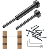 Vevor 40er-Pack unsichtbares Kabelgeländer-Set, T316 Edelstahl 1/8 Zoll unsichtbarer Empfänger und Pressbolzenende für Kabelgeländer, Pressspanner 1/8 Zoll für Holz-/Metallpfosten, schwarz