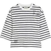 Scotch & Soda Basquiat Breton T-shirt Blue White Stripe Größe: L | Hemden Outlet | Damen | Blau