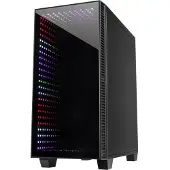 Inter-Tech X-608 Infinity Micro, Tower, PC, ITX, micro ATX, Glas, Gaming, Blau, Grün, Rot