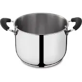 Lagostina Gioiosa, Rund, Edelstahl, Aluminium, Edelstahl, Aluminium, Schwarz, Bakelit