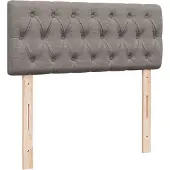 vidaXL Boxspringbett mit Matratze Taupe 200x200 cm Stoff
