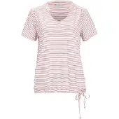 Killtec T-Shirt "WMN TSHRT F", Damen, Gr. 36, dunkelrosé, Obermaterial: 94% Polyester, 6% Elasthan, Rundhals, Shirts T-Shirt, Gestreiftes, schnelltrocknendes Funktionsshirt mit verstellbarem Saum