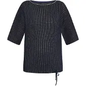 Betty Barclay Sweatshirt "Strukturshirt mit Struktur", Damen, Gr. 36, blau (dunkelblau), Obermaterial: 91% Baumwolle CO. 6% Polyester PES. 3% Elasthan EL., Sweatshirts Sweatshirt