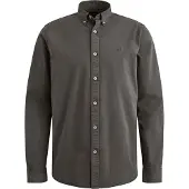 PME Legend Langarmhemd , Herren, Gr. L, N-Gr, forged iron, Web, Obermaterial: 97% Baumwolle, 3% Elasthan, unifarben, regular fit normal, Manschette, Hemden Langarmhemd, mit Logo Stickerei