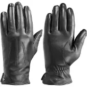 PEARLWOOD Lederhandschuhe "GRAY" Weiches Innenfutter mit Wollanteil, dekorative Ziernähte