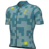 ALÉ - Pragma Pixel S/S Jersey - Radtrikot Gr S türkis