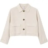 Mazine - Women's Short Linen Jacket - Freizeitjacke Gr XL beige