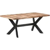 Syfax Esstisch 180x90x75 cm Massivholz Honigfarben