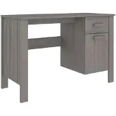 Syfax Schreibtisch HAMAR Hellgrau 113x50x75 cm Massivholz Kiefer