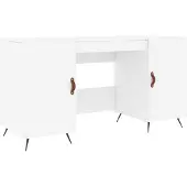 Syfax Schreibtisch Weiß 140x50x75 cm Holzwerkstoff