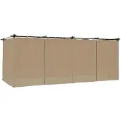 vidaXL Pavillon mit Vorhängen Taupe 6x3 m Stahl