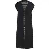 Anna Aura Long-Strickweste schwarz