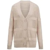 Basler Long-Strickjacke beige