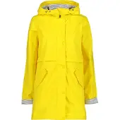 CMP Woman Rain Jacket Fix Hood R411 Yellow 46