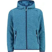 CMP KID G Fleece Jacket FIX Hood topazio-blue ink (12LU) 110