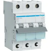 Hager Leitungsschutzschalter 3p. B-63A,6kA,3M QC MBS363