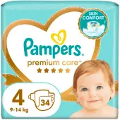 Pampers Premium Care Size 4 Einwegwindeln 9-14 kg 34 St.