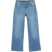 Bonprix Weite Jeans Loose Fit, aus Baumwolle, Polyester und Elasthan, mit Used-Effekten