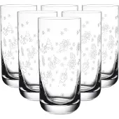 Villeroy & Boch Longdrinkglas "Longdrinkgläser Toy's Delight 300 ml 6er Set transparent", bunt (transparent), B:7cm H:15,1cm Ø:7cm, Kristallglas, Trinkgefäße, Longdrinkglas, Spülmaschinenfest
