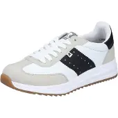 Rieker Sneaker , Mädchen, Gr. 37, weiß multi, Lederimitat, Schuhe Sneaker, Schnürschuh, Halbschuh, Freizeitsneaker mit Kontrastbesätze