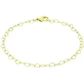 Amor Armband "Herzchenarmband", gold (gelbgoldfarben), Armbänder, Damen, 19cm, Edelstahl, Armband