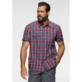 Man'S World Kurzarmhemd , Herren, Gr. L (41/42), N-Gr, weiß (rot, blau, weiß), Obermaterial: 100% Baumwolle, kariert, bequem, Hemden Kurzarmhemd, mit Print und Stickerei