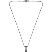 BOSS Kette mit Anhänger "BROOKS", schwarz, Halsketten, Herren, Edelstahl, L: 56 B: 2mm, Kette mit Anhänger, B:2mm