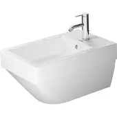 Duravit Wand-Bidet Vero Air 37x57cm, m HL, ÜL, Hahnlochbank, weiß