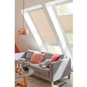 Sunlines Dachfensterplissee "Classic Style Crepe" Lichtschutz verspannt mit Führungsschienen