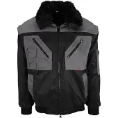 CRAFTLAND Arbeitsjacke "Piloten", Gr. XL, schwarz (schwarz, grau), Obermaterial: 100% Polyester PES., Jacken Arbeitsjacke, Topseller