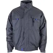 Terrax Arbeitsjacke WORKWEAR "Piloten", Herren, Gr. L, grau (anthrazit, royal), Obermaterial: 100% Polyester PES., Jacken Arbeitsjacke