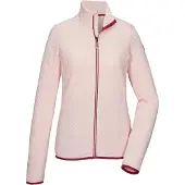 Killtec Strickjacke "KOS 79 WMN FLX JCKT", Damen, Gr. 36, pink, Obermaterial: 97% Polyester, 3% Elasthan, Strickjacken Strickjacke, Powerstretchjacke mit Flechtmuster, 2-Wege-Stretch, Kinnschutz