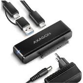 Axagon ADSA-FPX USB-C 10Gbps FAST PORT X Adapter für 2.5"/3.5" SSD/HDD, USB Typ-C, SATA, Schwarz, PC / Notebook / Tablet, China, CE, RoHS