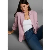 Laura scott Longbluse , Damen, Gr. 38, rosa (rosé), Web, Obermaterial: 100% Baumwolle, unifarben, Basic, lässig geschnitten, verstellbar, Blusen Longbluse, in Musselin-Qualität, Topseller