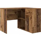 Syfax Eck-Schreibtisch mit Schubladen Altholz 102 x 88 x 75 cm