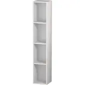 Duravit L-Cube Regalelement vertikal, 4 Fächer, 180x180x1000mm, LC120508585, Farbe: Weiß Hochglanz Lack