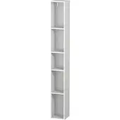 Duravit L-Cube Regalelement vertikal, 5 Fächer, 180x180x1400mm, LC120601818, Farbe: Weiß Matt Dekor