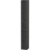 Duravit L-Cube Regalelement vertikal, 5 Fächer, 180x180x1400mm, LC120604949, Farbe: Graphit Matt Dekor