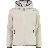CMP - Girl's Jacket Fix Hood Jacquard Knitted 3H19825 - Fleecejacke Gr 164 beige